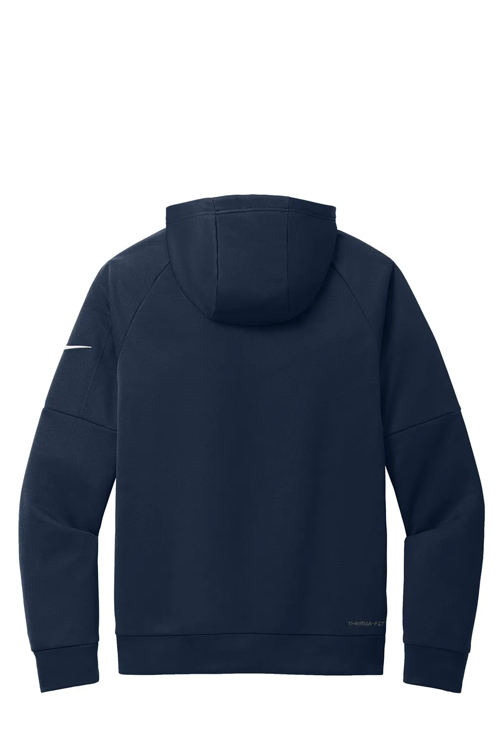 Nike Hommes Pull à Capuche Therma-Fit en Polaire 1/4 Zip avec Poche Kangourou - Bleu Marine