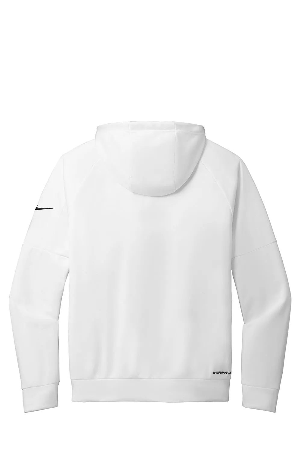Nike Sweat à capuche homme en polaire Therma-Fit avec fermeture éclair complète et poches - Blanc