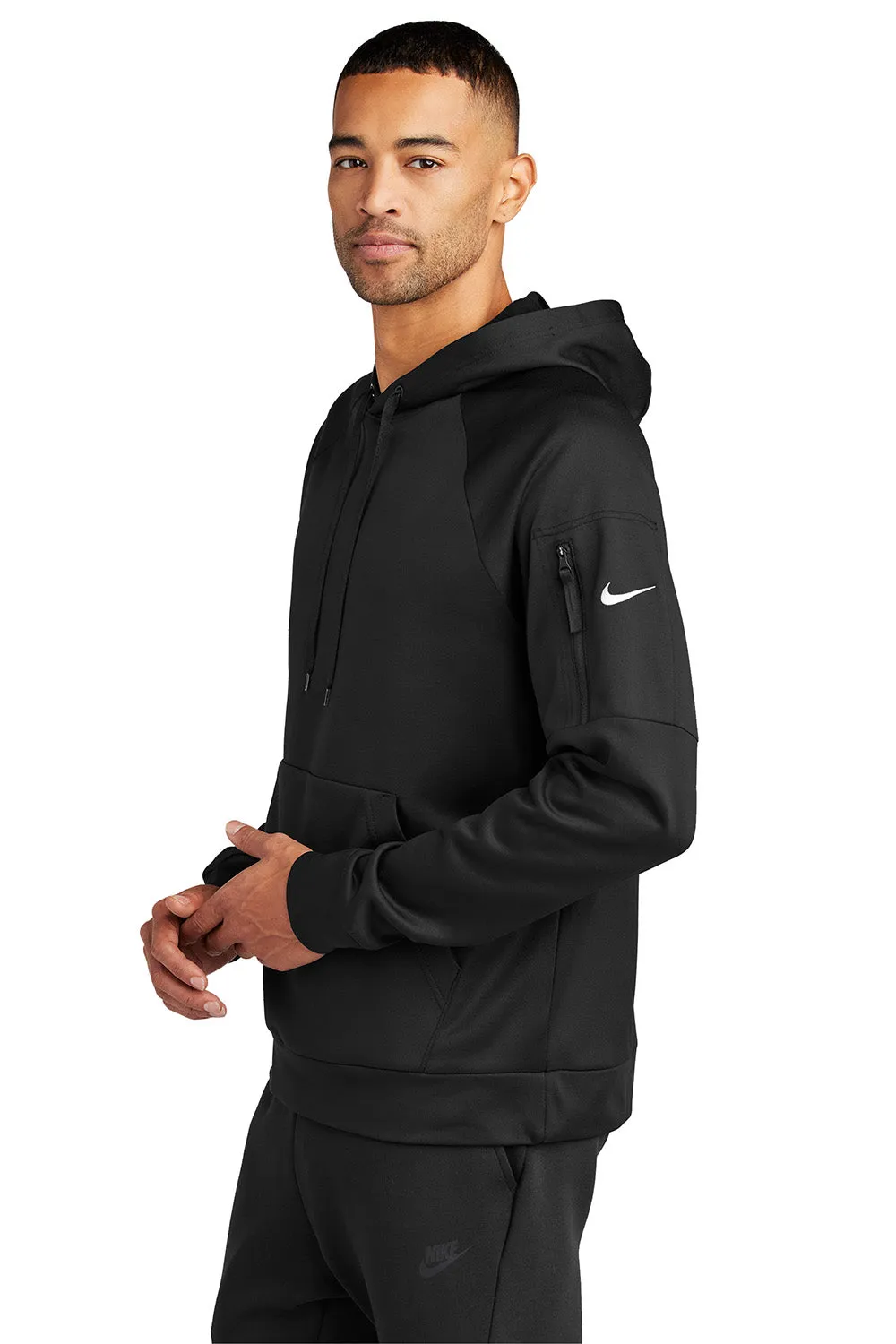 Nike Sweat à capuche en polaire Therma-Fit pour homme avec poche kangourou - Noir