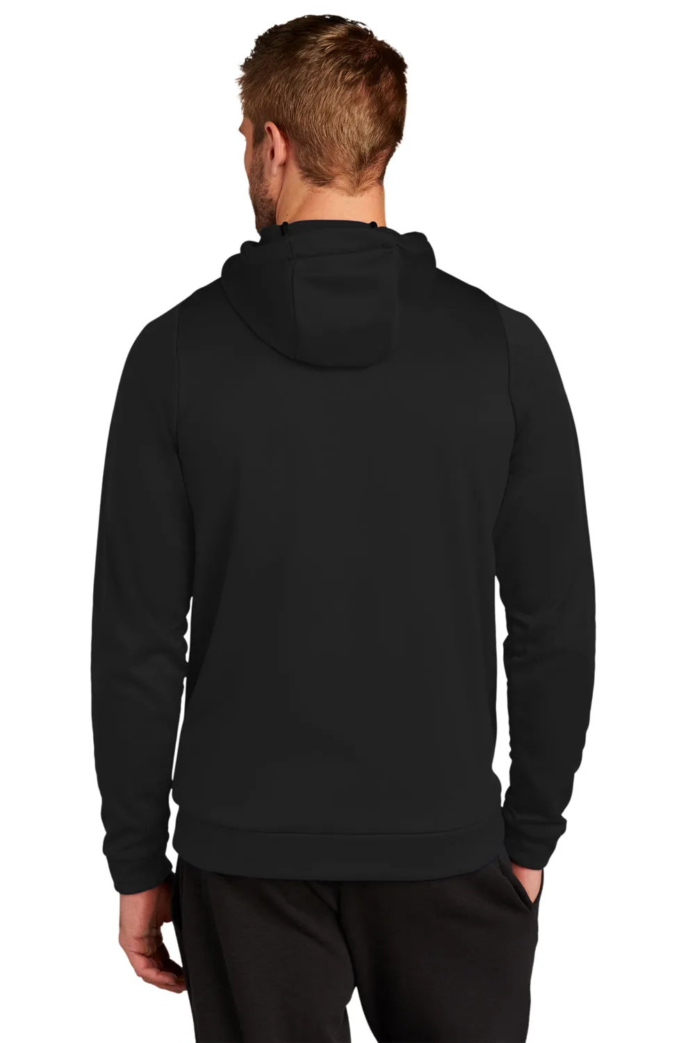 Nike Sweat à capuche pour homme en polaire Therma-Fit avec évacuation de l'humidité et poche kangourou - Noir équipe