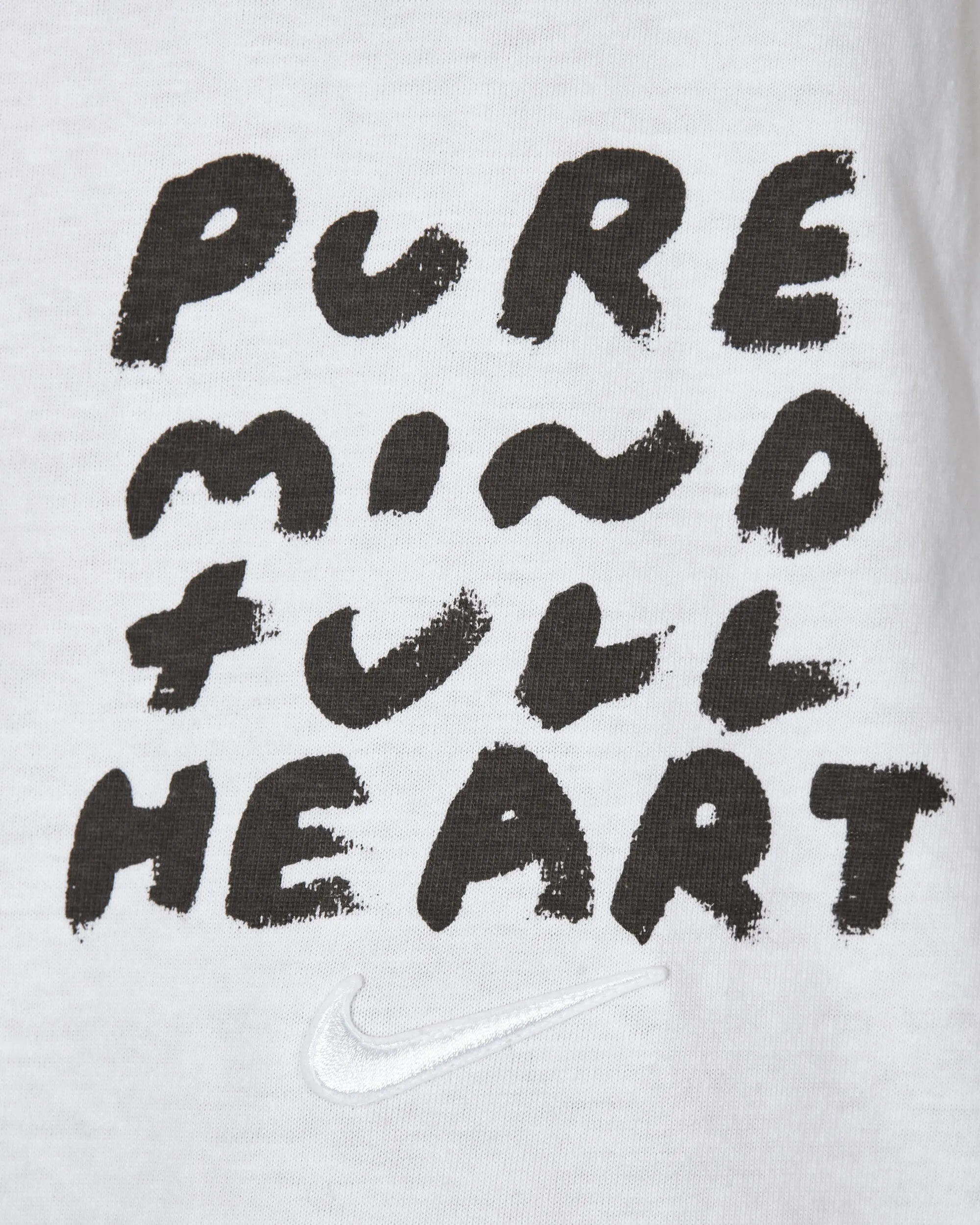 T-shirt blanc Nike avec message imprimé