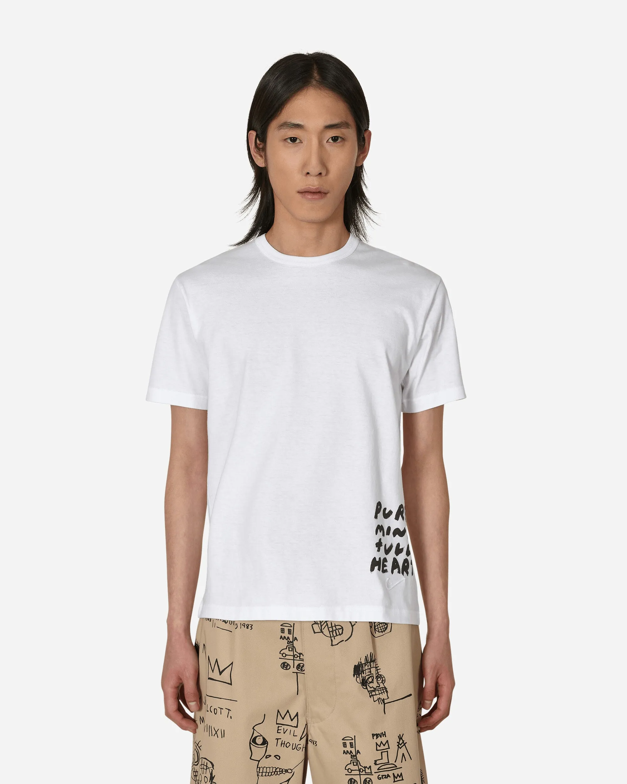 T-shirt blanc Nike avec message imprimé