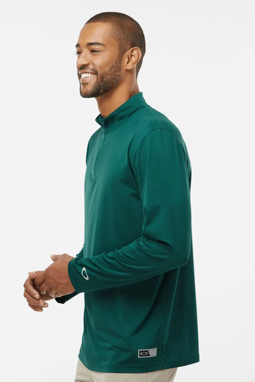 Sweat à capuche 1/4 zip Oakley Team Issue Podium pour homme - Vert sapin équipe