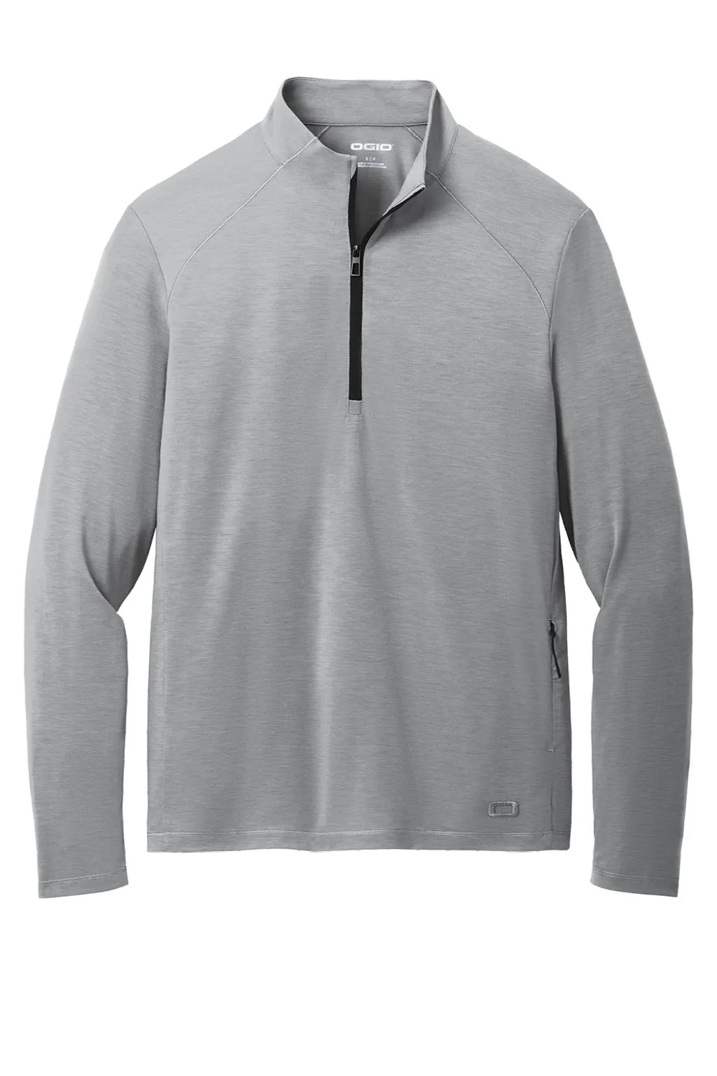 Ogio Sweat-shirt Homme Motion à effet 1/4 Zip avec poche - Gris acier