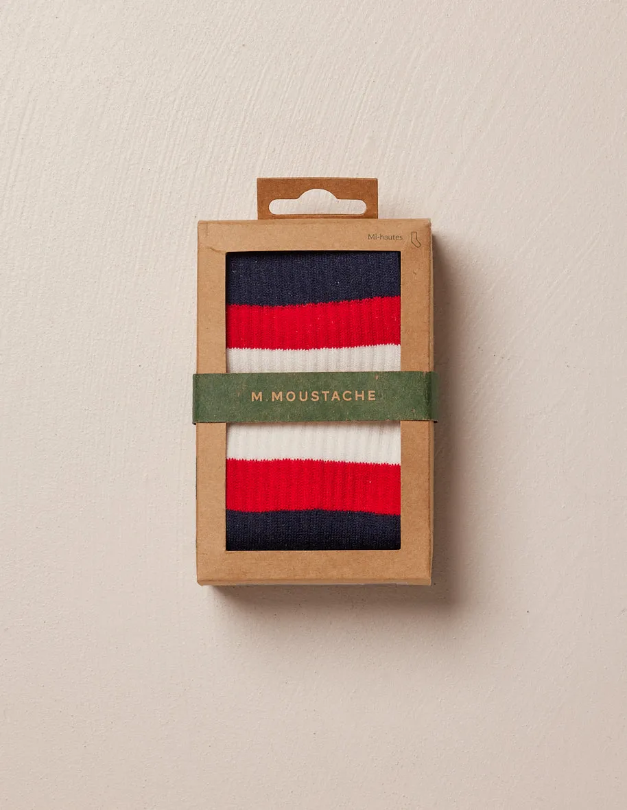 Paquet de 2 chaussettes - Sport rouge blanc bleu