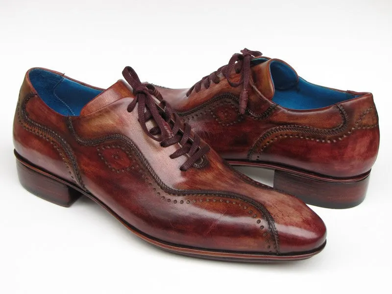 Paul Parkman Chaussures Paul Parkman Chaussures décontractées à lacets pour hommes, peintes à la main et faites à la main, en marron