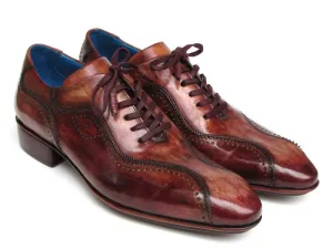 Paul Parkman Shoes Paul Parkman Men's Hand-Painted, Handmade Lace-Up Casual Shoes in Brown