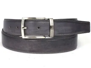 Paul Parkman Shoes Paul Parkman Men's Hand-Painted Leather Belt in Gray