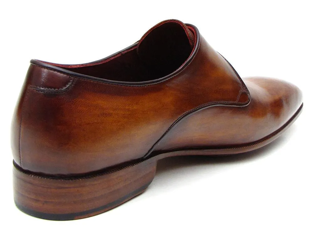 Paul Parkman Chaussures Paul Parkman Bottines à boucle unique en cuir faites à la main pour hommes en marron