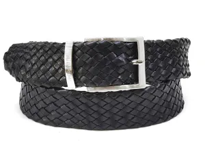 Paul Parkman Shoes Paul Parkman Men's Woven Leather Belt in Black