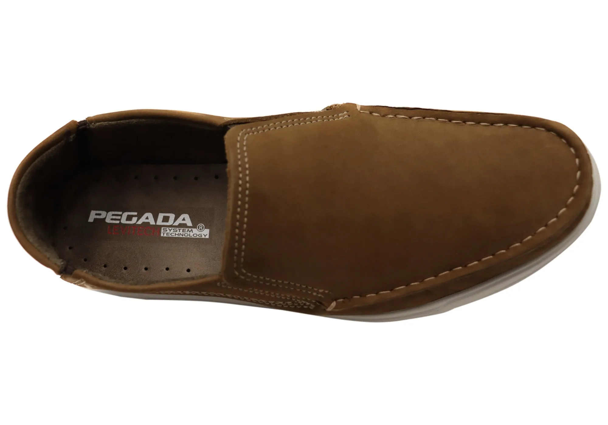 Pegada Rye Chaussures Décontractées Homme à Enfiler en Cuir Brésilien Confortables Pegada Shoes