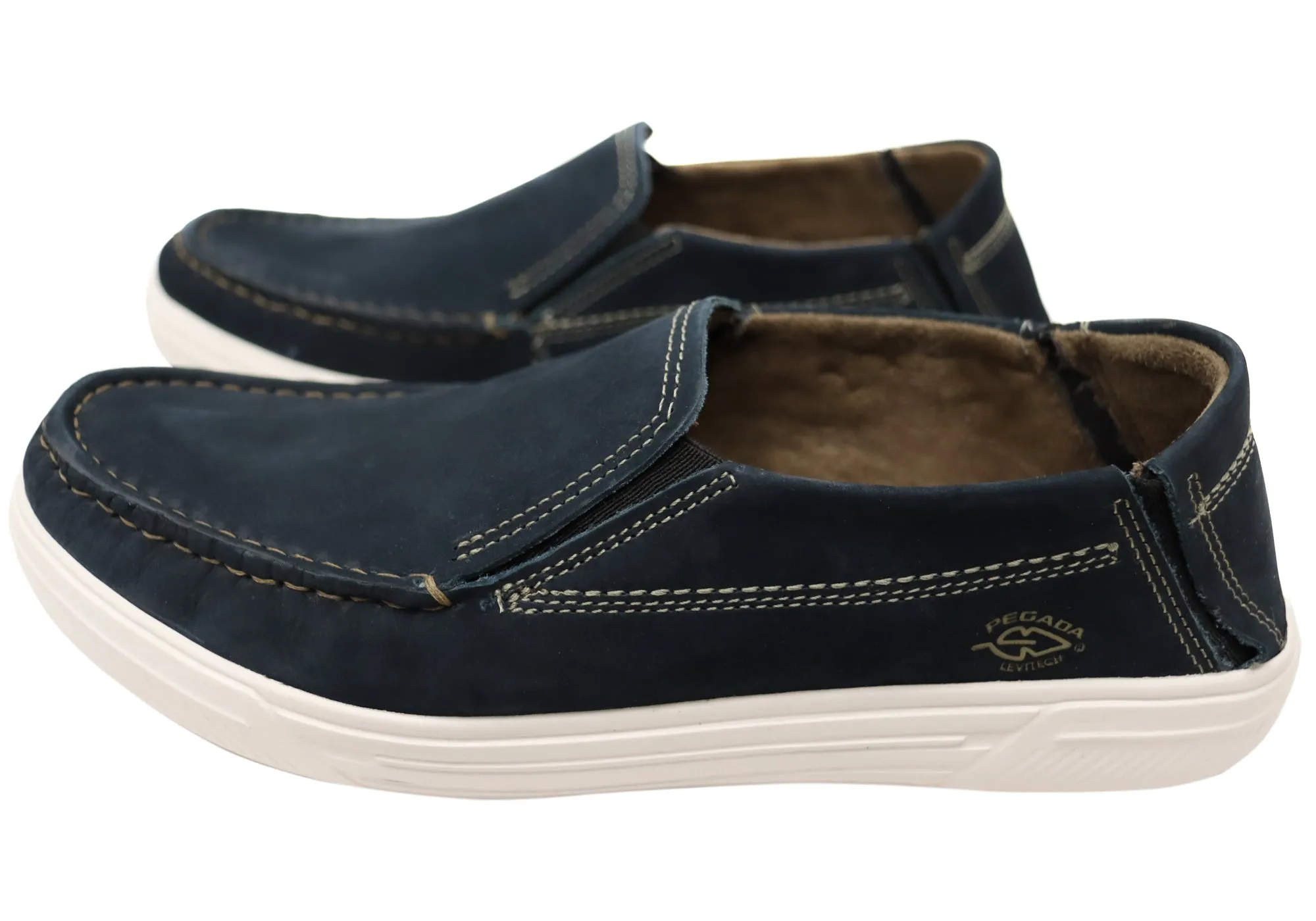 Pegada Rye Chaussures Décontractées Homme à Enfiler en Cuir Brésilien Confortables Pegada Shoes