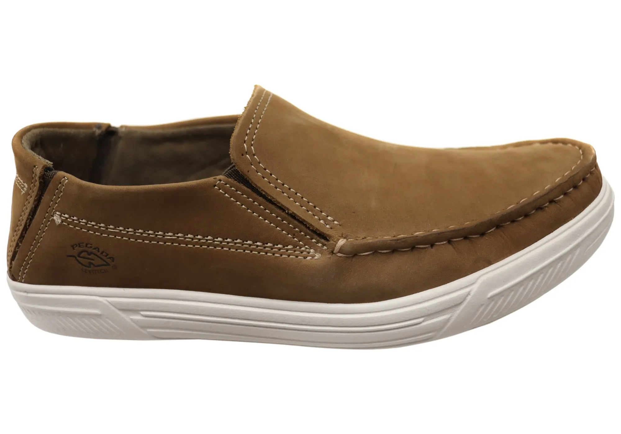 Pegada Rye Chaussures Décontractées Homme à Enfiler en Cuir Brésilien Confortables Pegada Shoes