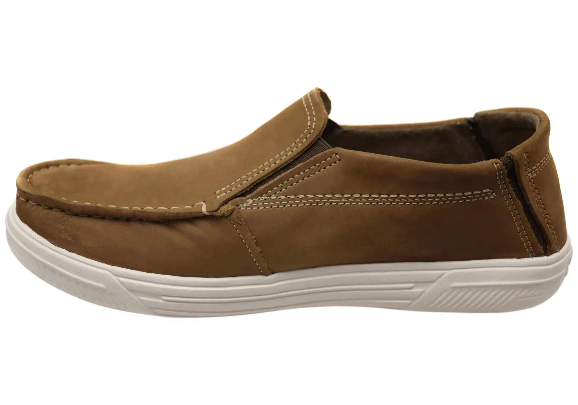 Pegada Rye Chaussures Décontractées Homme à Enfiler en Cuir Brésilien Confortables Pegada Shoes