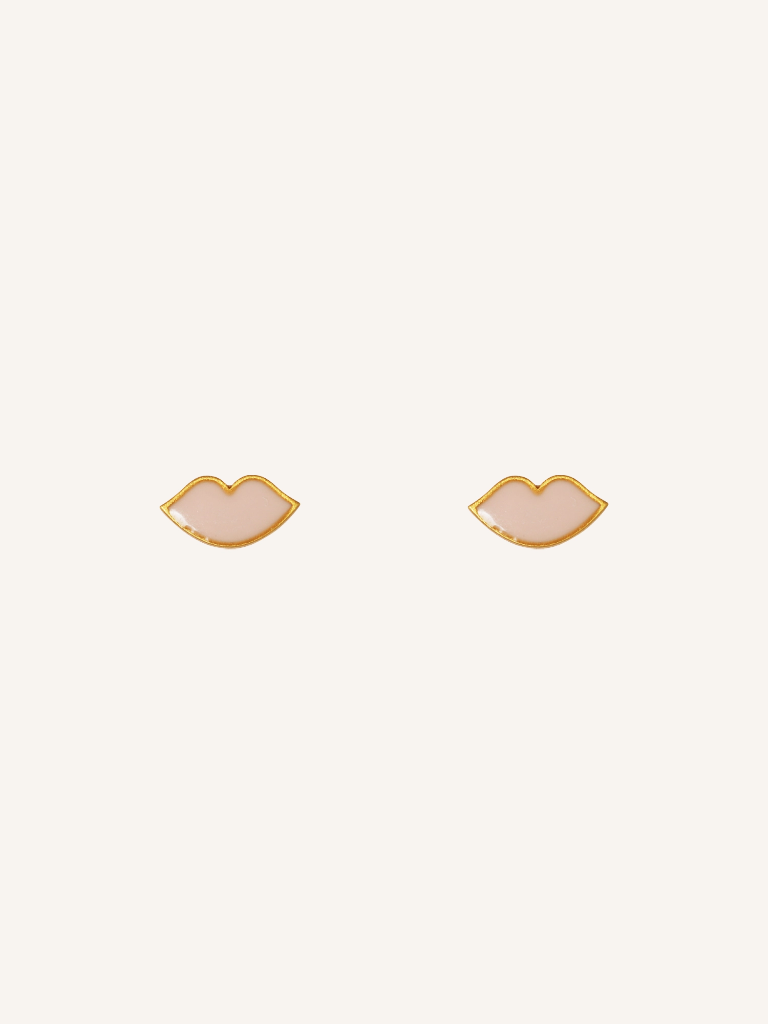 Pink Kiss Enamel Stud Earrings