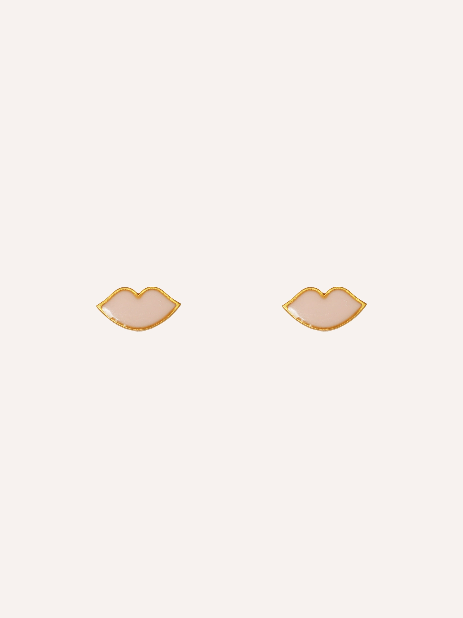 Pink Kiss Enamel Stud Earrings