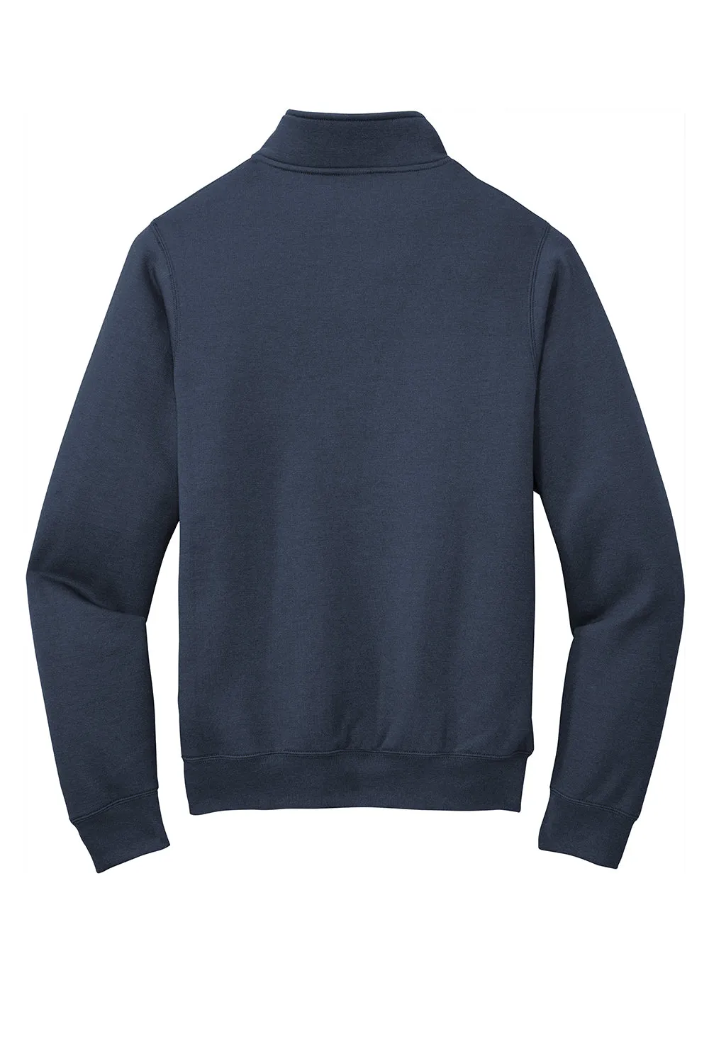Pull à col zippé 1/4 en polaire pour homme Port & Company - Bleu marine