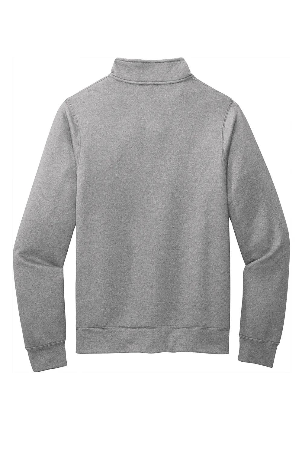 Port & Company Sweat-shirt à capuche homme en polaire avec fermeture éclair et poches - Gris chiné