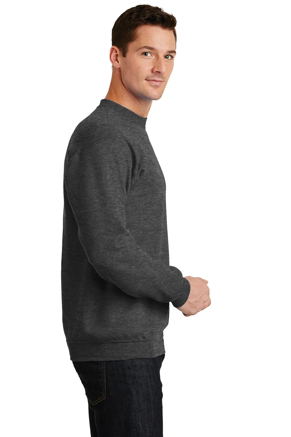 Pull en polaire résistant aux pilules pour hommes Port & Company - Gris foncé chiné