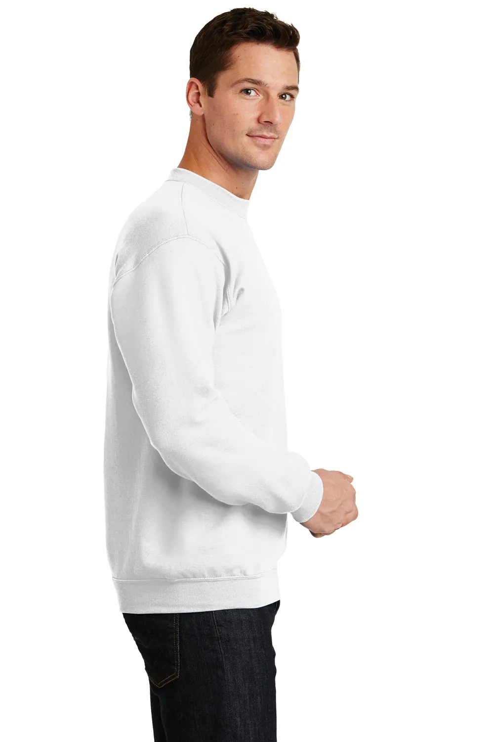 Pull en polaire résistant aux pilules pour hommes Port & Company - Blanc
