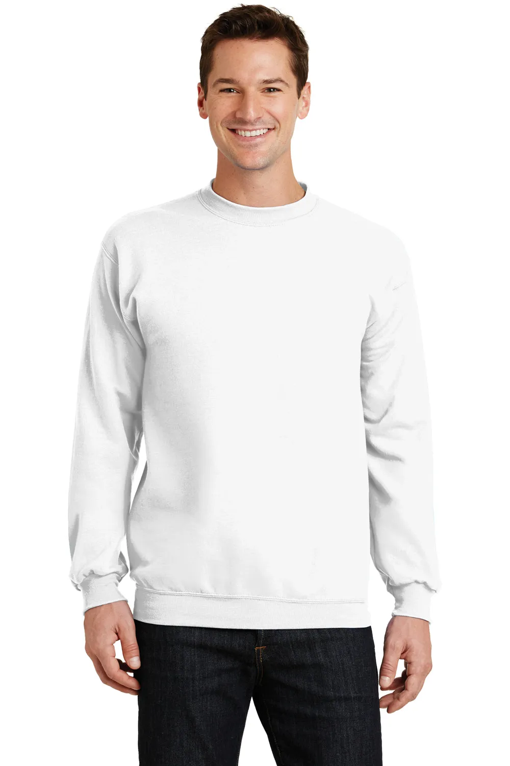 Pull en polaire résistant aux pilules pour hommes Port & Company - Blanc