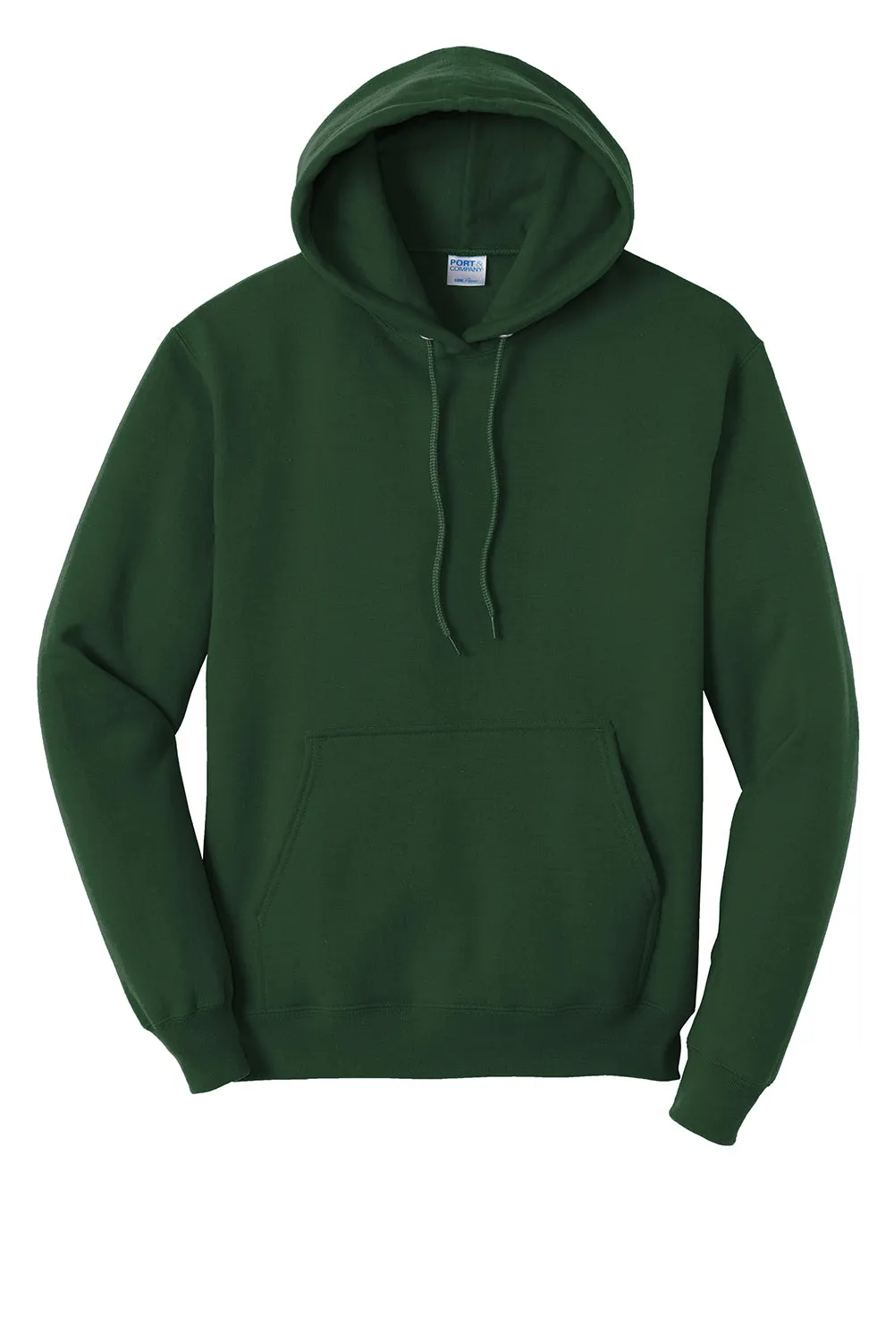 Port & Company Sweat à capuche pour hommes en polaire résistante aux pilules avec poche kangourou - Vert foncé
