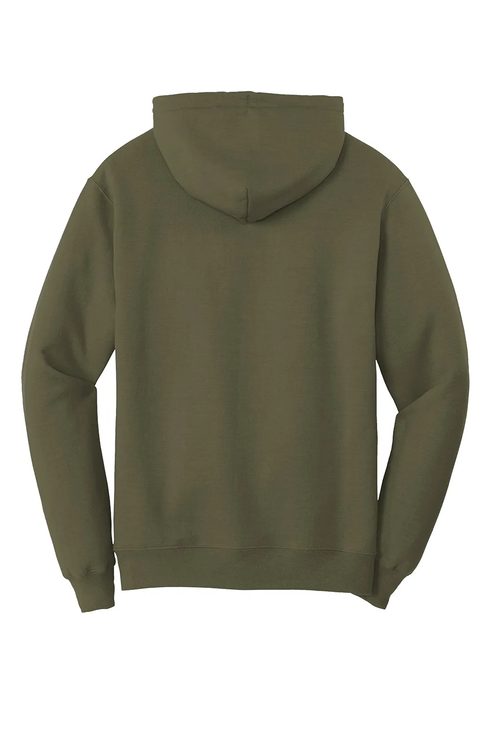 Port & Company Sweat à capuche pour hommes en polaire résistante aux pilules avec poche kangourou - Vert kaki