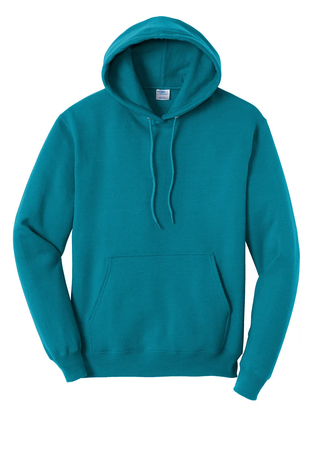 Port & Company Sweat-shirt à capuche pour hommes en polaire résistante aux pilules avec poche kangourou - Vert sarcelle