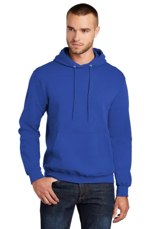 Port & Company Mens Core Pill Resistant Fleece Hooded Sweatshirt Hoodie w/ Pouch Pocket - True Royal Blue