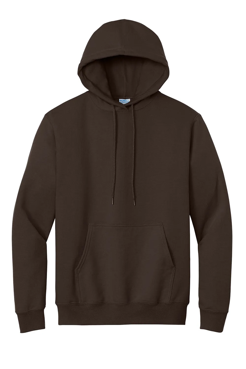 Port & Company Sweat à capuche pour hommes en polaire anti-pilules avec poche kangourou - Brun chocolat foncé
