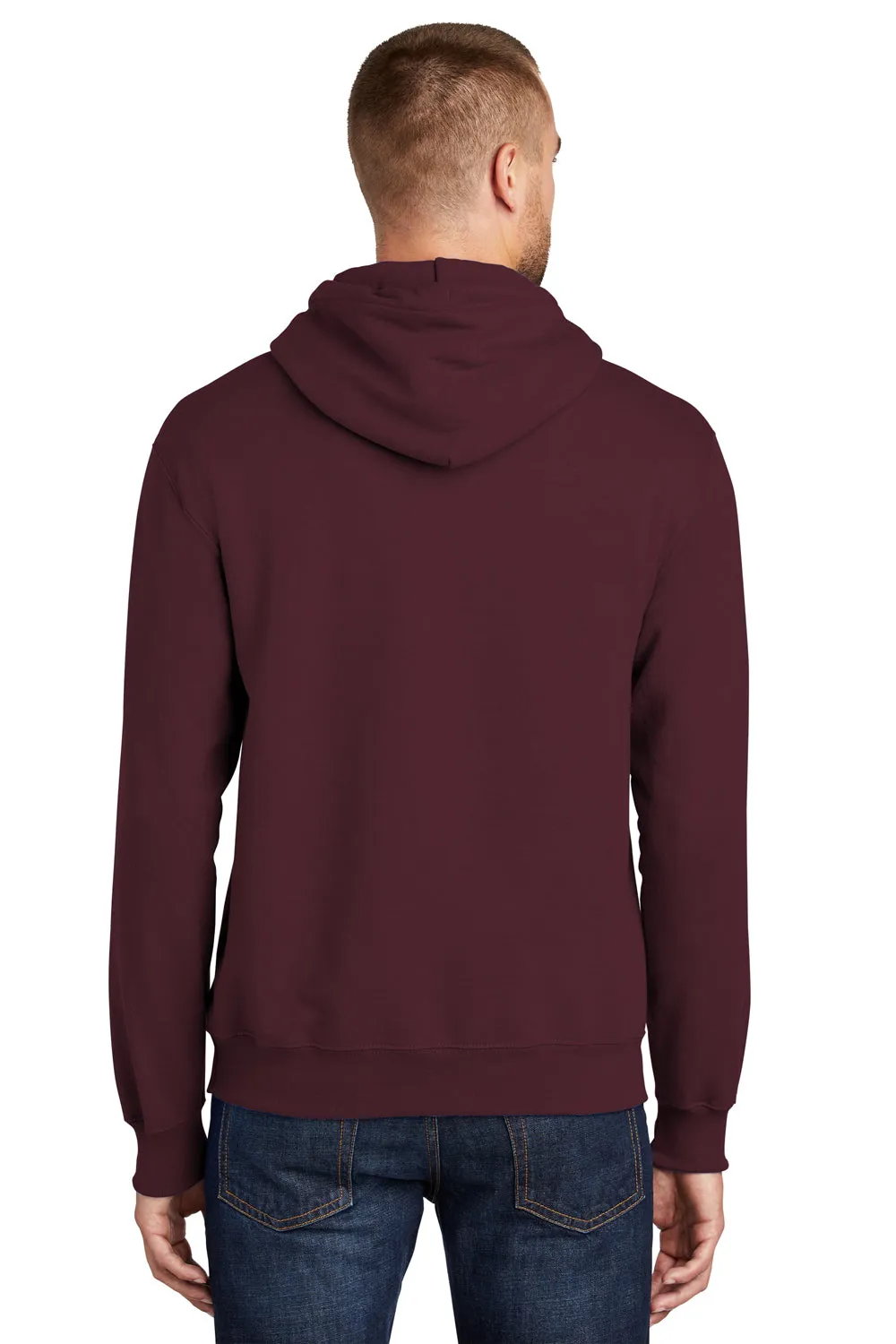 Port & Company Sweat à capuche pour hommes en polaire anti-pilules avec poche kangourou - Marron