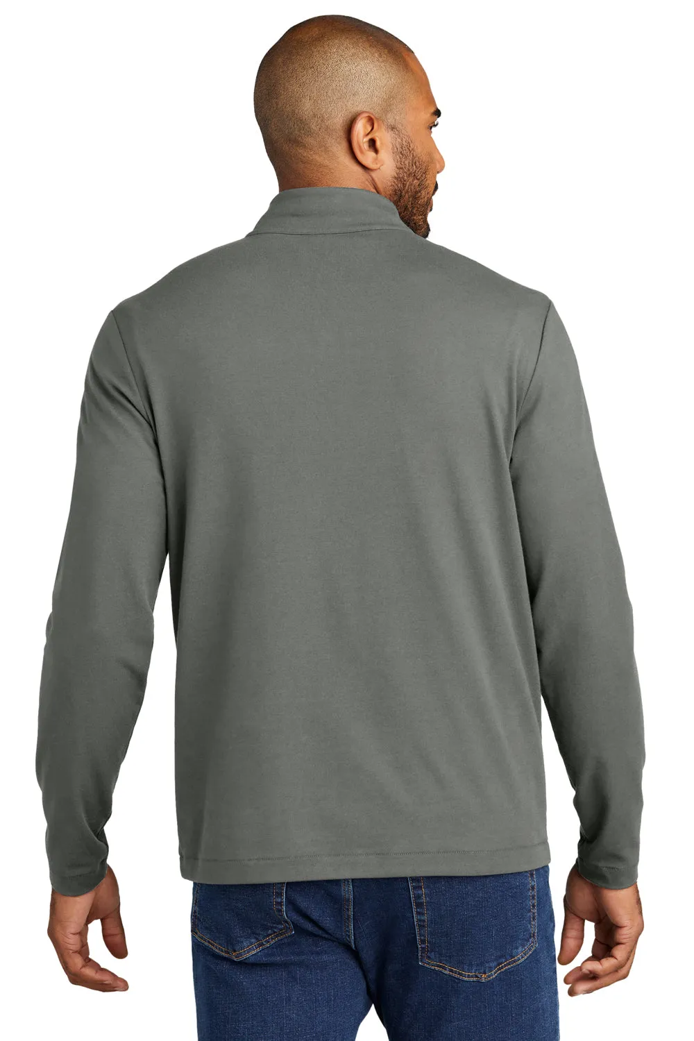Pull à capuche 1/4 zip Port Authority pour hommes - Gris ombré