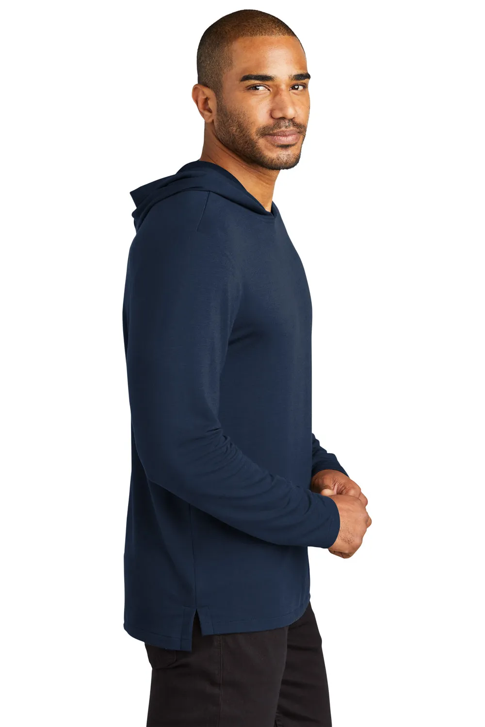 Pull à capuche résistant aux accrocs en microterry pour hommes Port Authority - Bleu marine rivière