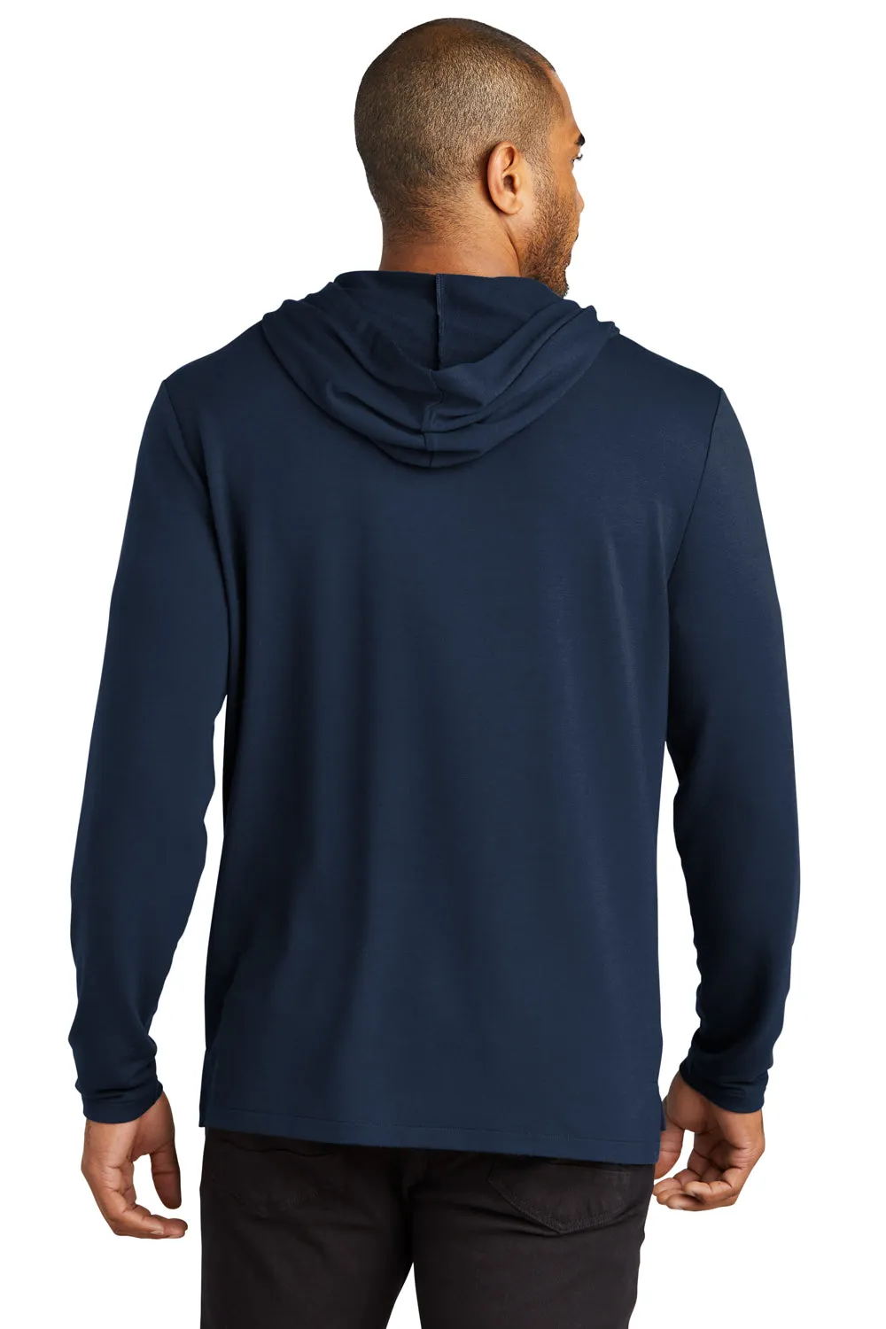 Pull à capuche résistant aux accrocs en microterry pour hommes Port Authority - Bleu marine rivière