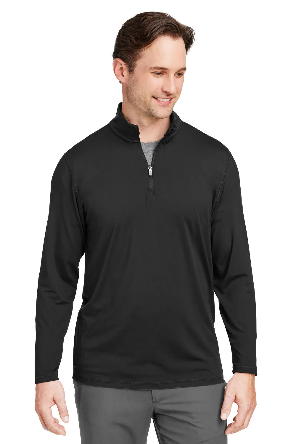 Pull à capuche 1/4 zip pour homme Puma Cloudspun absorbant l'humidité - Noir