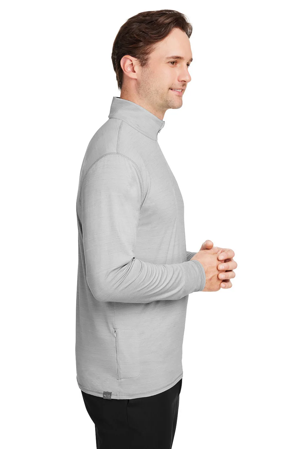 Pull à capuche 1/4 zip pour homme Puma Cloudspun absorbant l'humidité - Gris Heather High Rise