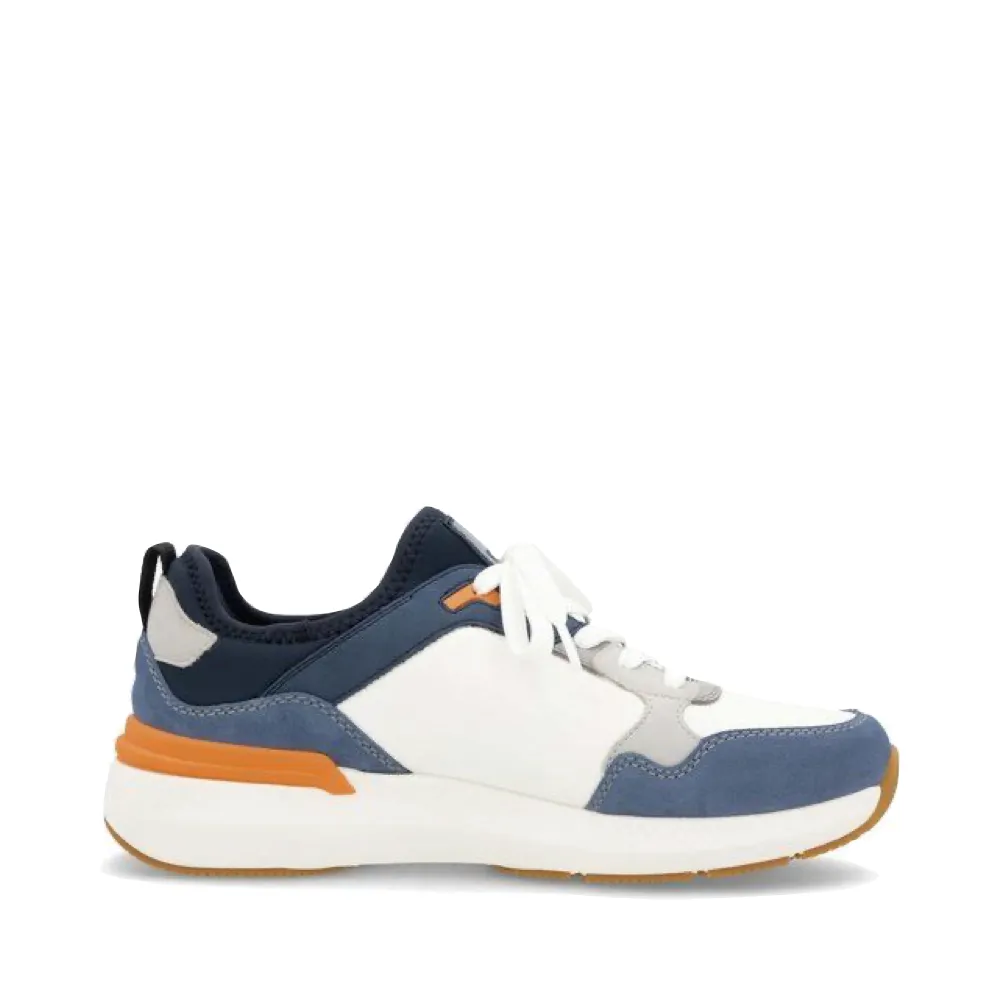 Rieker Chaussure de Sport Justus 03 pour Homme en Jean/Blanc Sale/Ciment