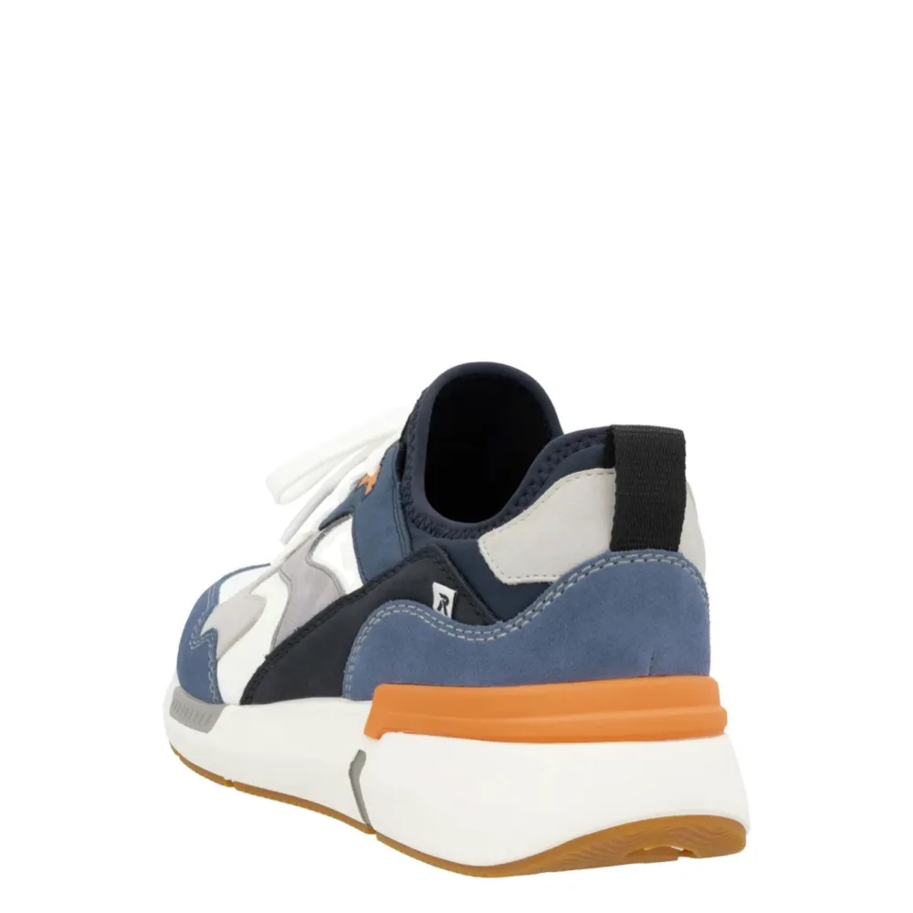 Rieker Chaussure de Sport Justus 03 pour Homme en Jean/Blanc Sale/Ciment