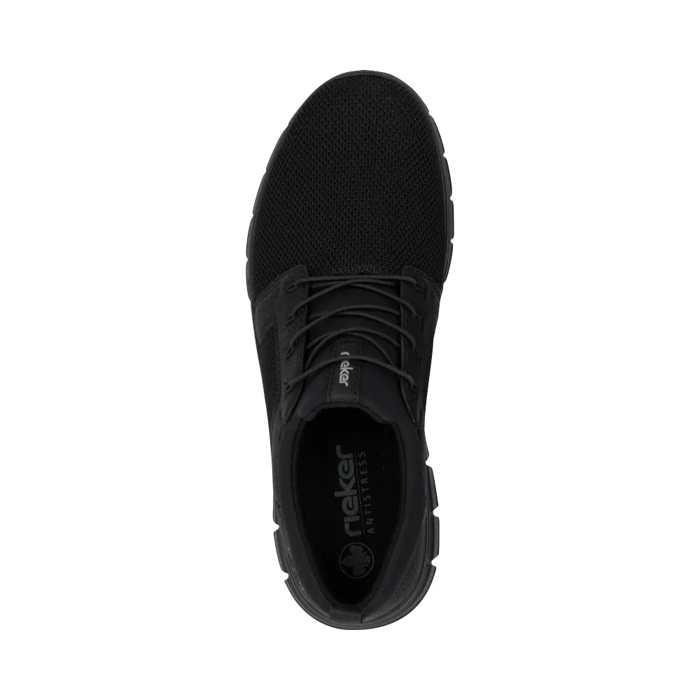 Rieker Chaussures de Sport à Enfiler Homme Timo 96 Bungee avec Lacets en Noir