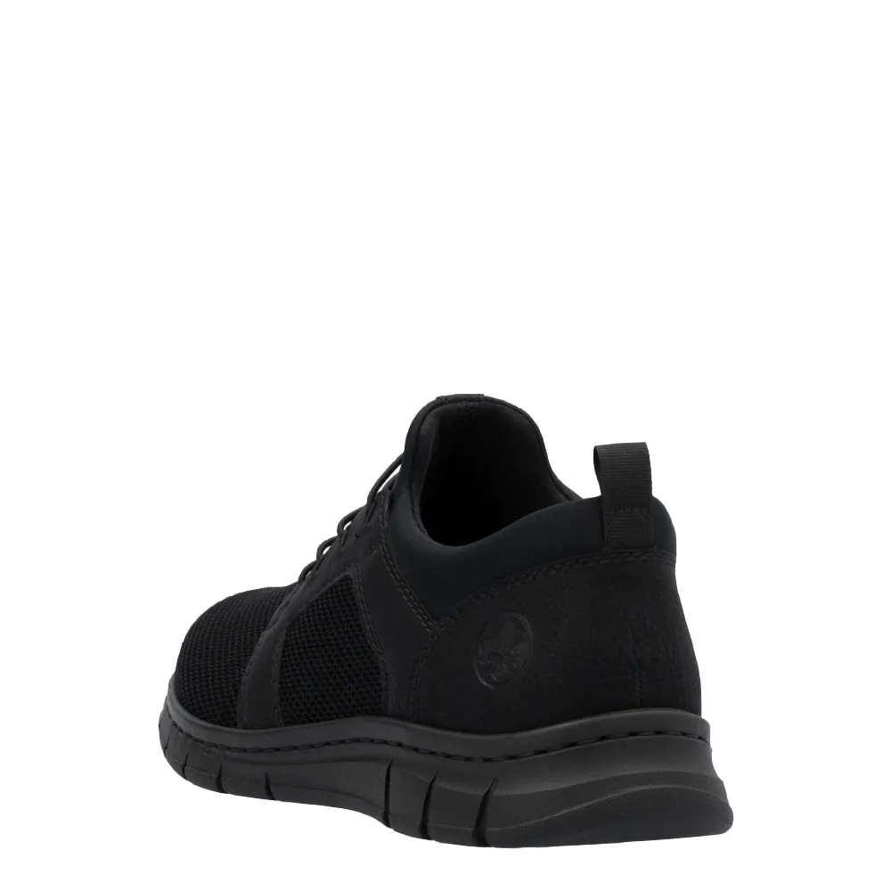 Rieker Chaussures de Sport à Enfiler Homme Timo 96 Bungee avec Lacets en Noir