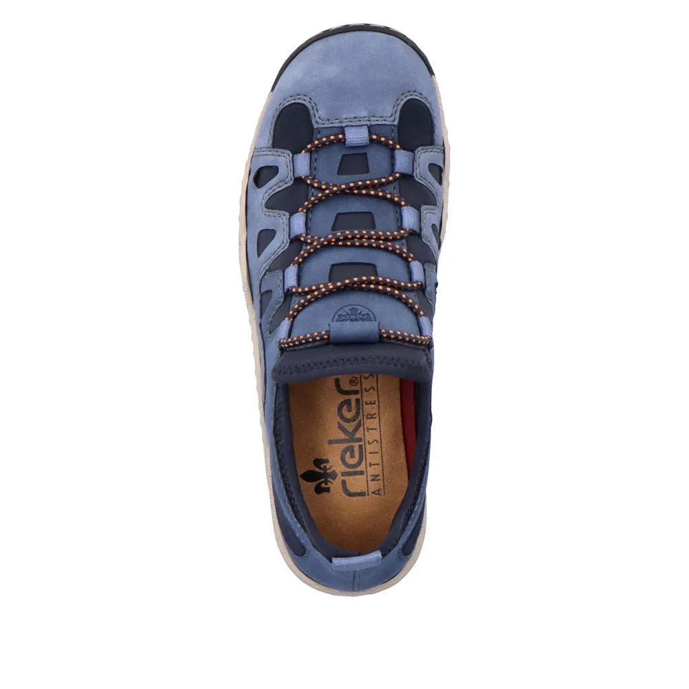 Rieker Chaussures L0546-14 Bleu Clair/Marine