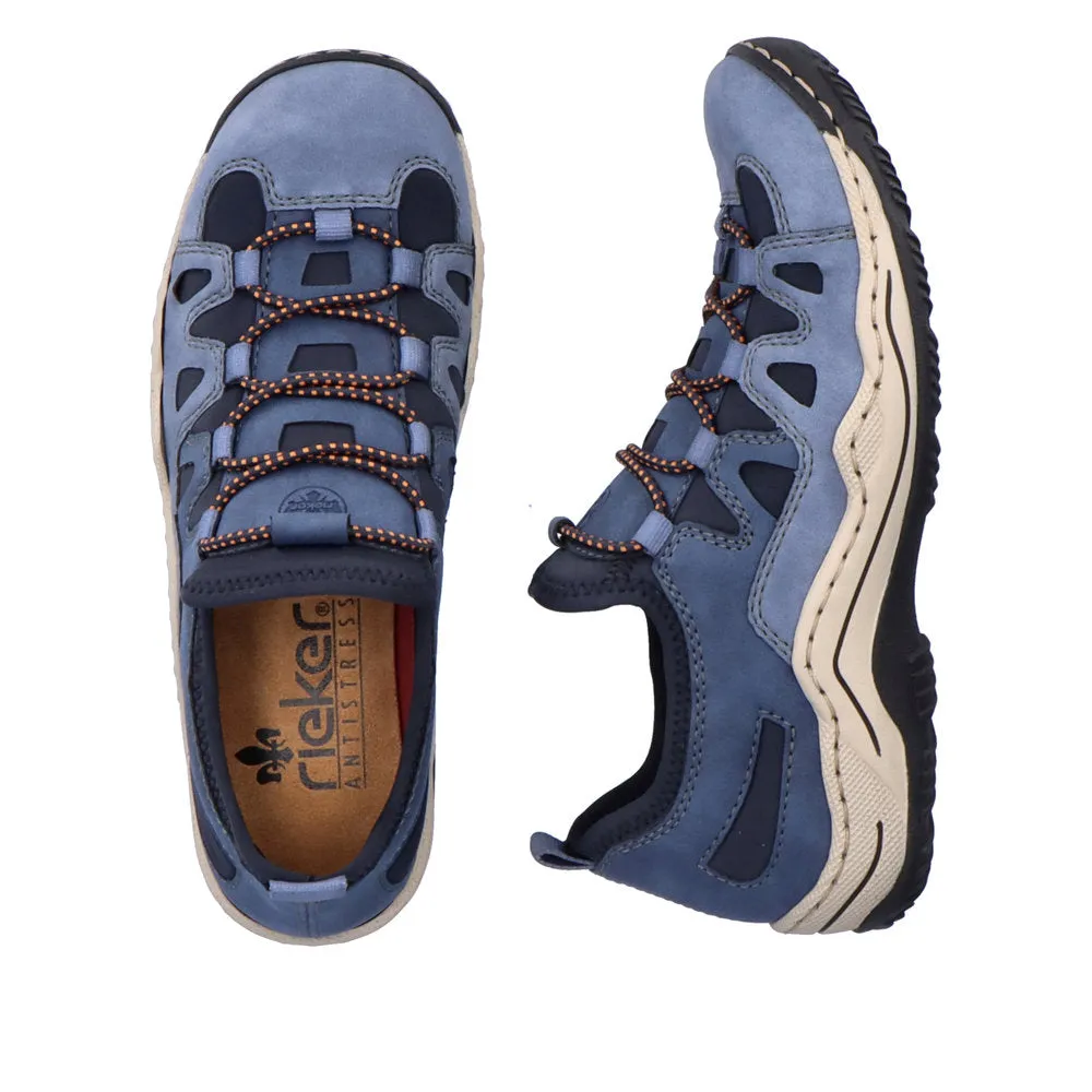 Rieker Chaussures L0546-14 Bleu Clair/Marine