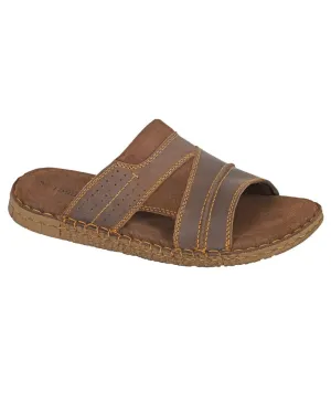 Roamers Mens Open Toe Mule Sandals Roamers Shoes