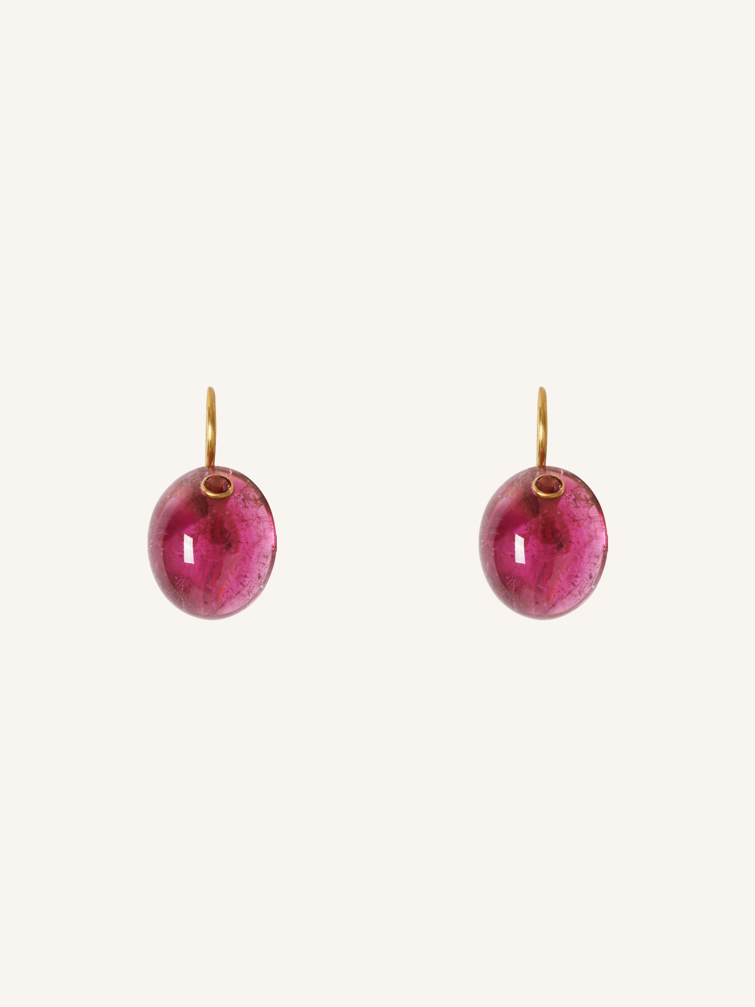 RUBELITE & SPINEL JELLY BEAN EARRING
