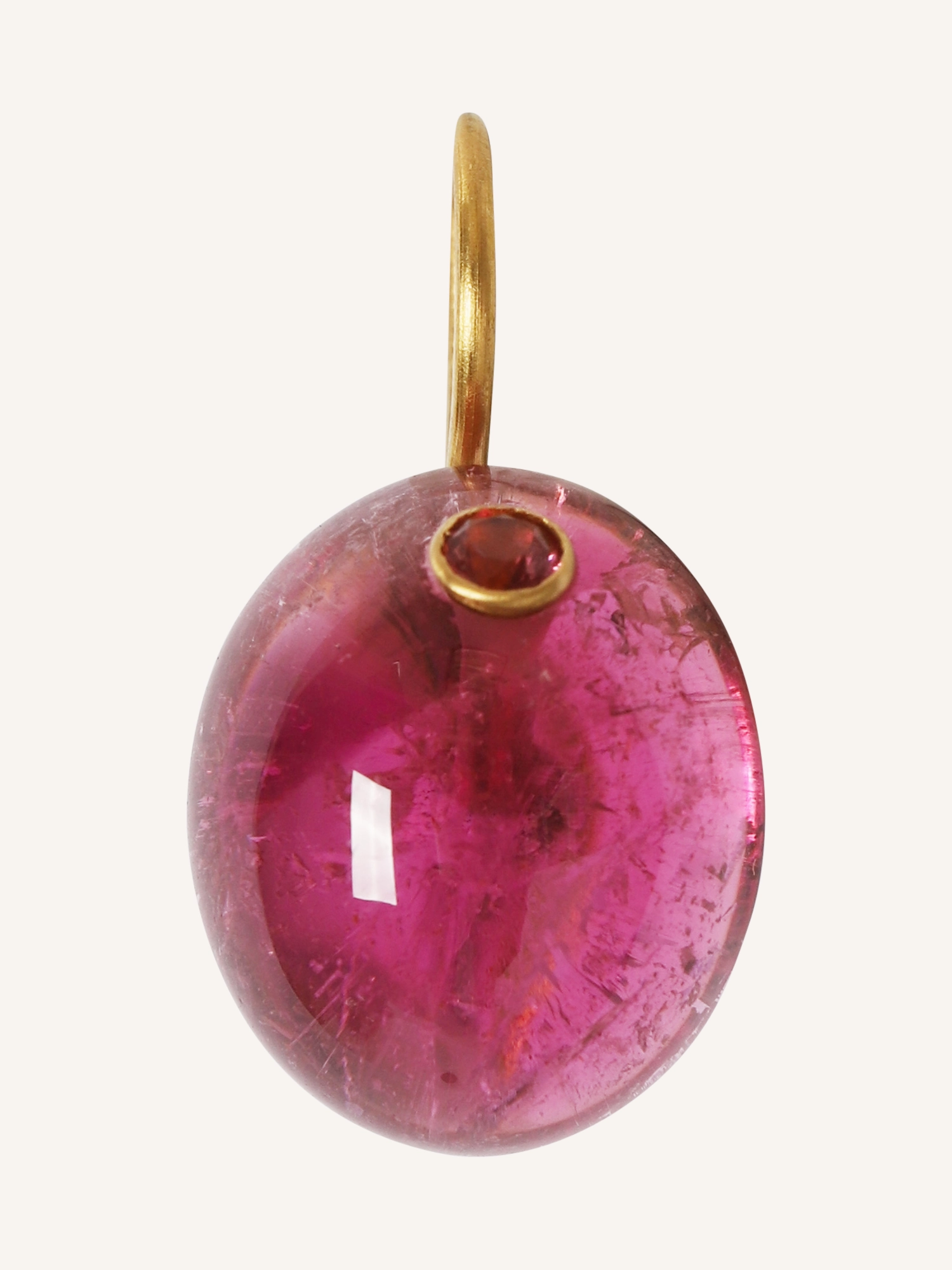 RUBELITE & SPINEL JELLY BEAN EARRING