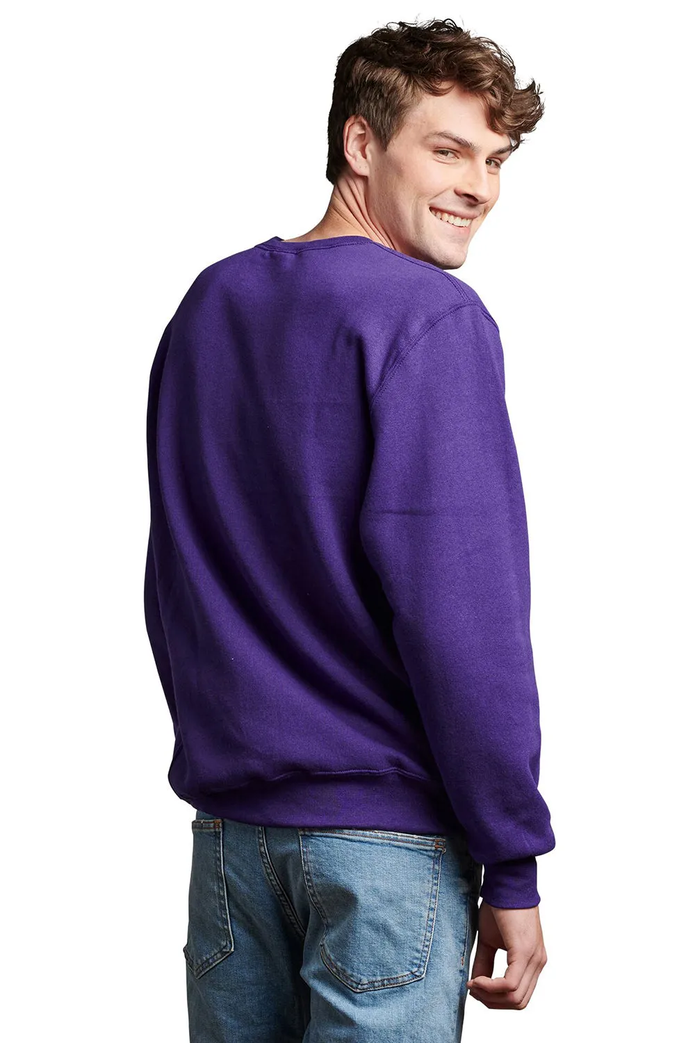 Russell Athletic Sweat-shirt à col rond pour homme Dri-Power anti-humidité - Violet