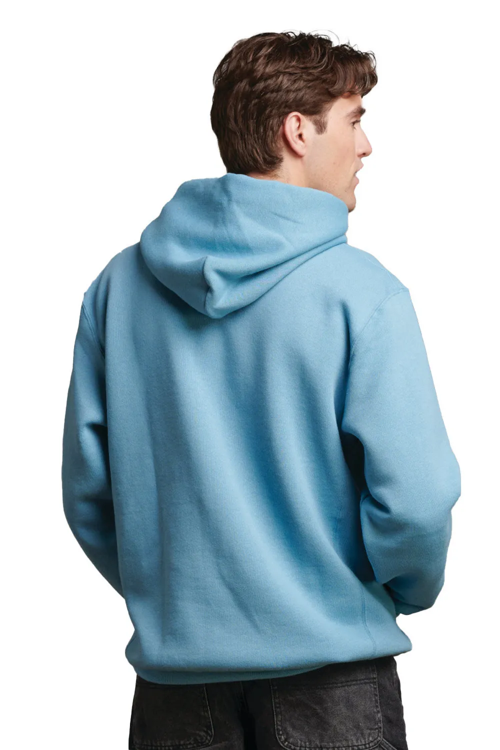 Russell Athletic Sweat à capuche pour hommes Dri-Power évacuant l'humidité avec poche kangourou - Bleu arctique