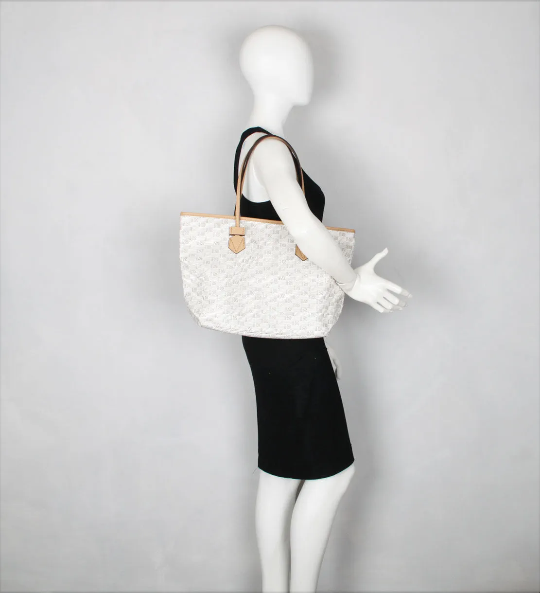 Sac Saint Tropez Open Tote MM, couleur lait / garniture cappuccino Moreau Bags