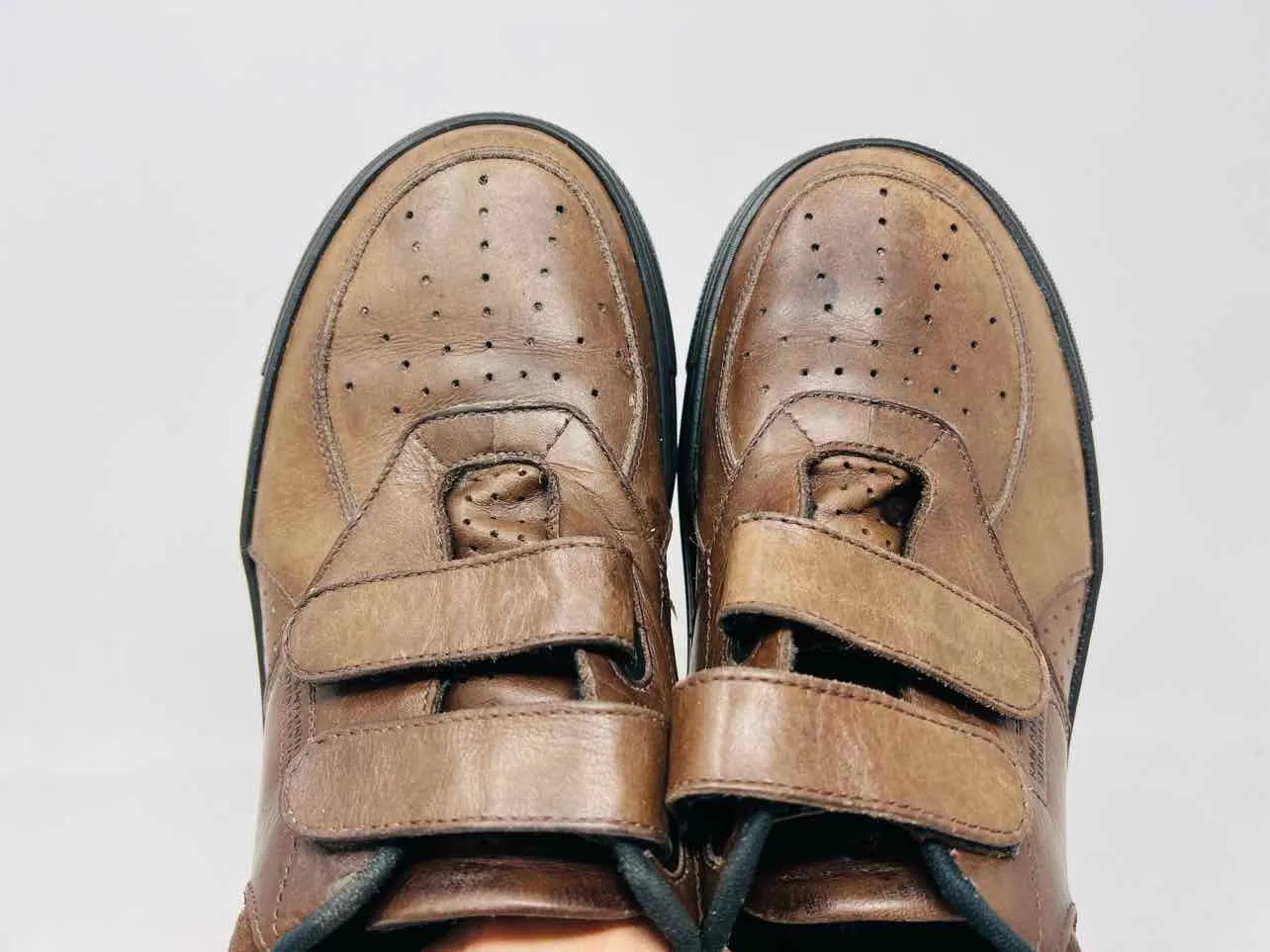 Chaussures SAS Taille 9 Velours Brun Cuir AS IS Sneakers