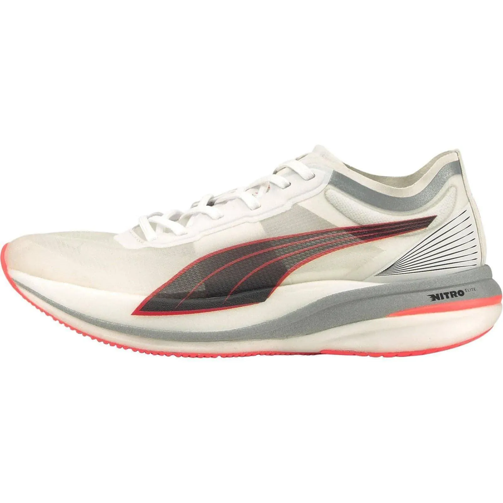 Chaussures de course Puma Deviate Nitro Elite Racer pour homme - Blanc